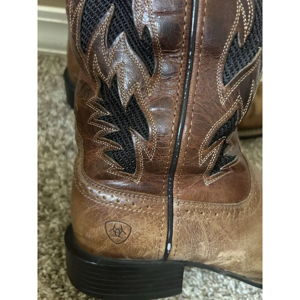 Ariat Sport Cool VentTEK Western Performance Boots Square Toe Men 9.5 EE